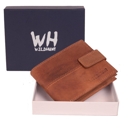 

wildhunt Men Tan Genuine Leather Wallet(3 Card Slots)