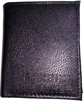 

HUSSAINS Men Black Genuine Leather Wallet(5 Card Slots)