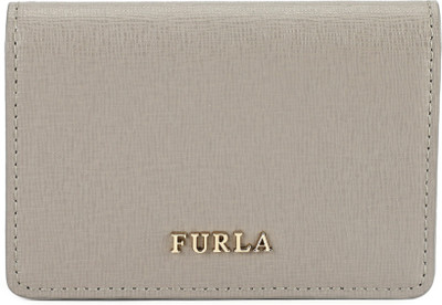 Furla Women Casual Grey Genuine Leather Wallet(2 Card Slots), Sabbia