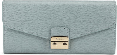 

Furla Women Casual, Evening/Party Grey Genuine Leather Wallet(12 Card Slots), Azzurro (light blue)