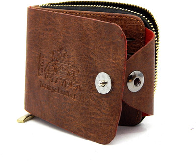 

Teenage Men Brown Artificial Leather Wallet(9 Card Slots), Light brown