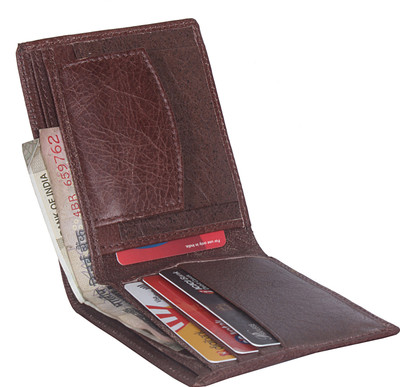 

SS CREATION Men Brown Genuine Leather Wallet(5 Card Slots), W-121