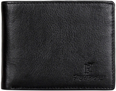 breiftasche Men Black Genuine Leather Wallet(6 Card Slots)