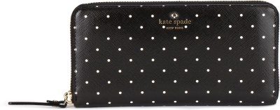 

Kate Spade Women Casual Black Genuine Leather Wallet(12 Card Slots), Black/crm