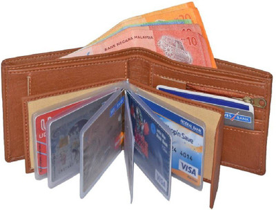 

Accezory Men Tan Artificial Leather Wallet(8 Card Slots)