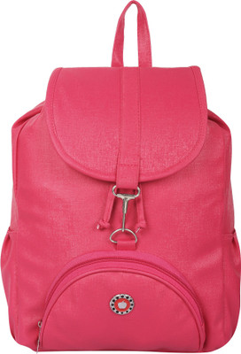 

Fashonic Pink Pu Backpack For Women 10 Backpack(Pink)