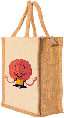 

Nisol® Meditating Brain Waterproof Lunch Bag(Beige, 12 inch)