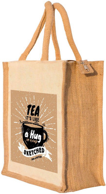 

Nisol® Tea is like a Hug Waterproof Lunch Bag(Beige, 12 inch)