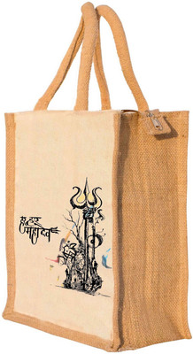 

Nisol® Har Har Mahadev Waterproof Lunch Bag(Beige, 12 inch)