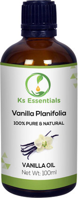 

Ks Essentials 100% Pure Vanilla Essential Oil Pure Natural & Undiluted For Skin care & Hair (100ml)(100 ml)