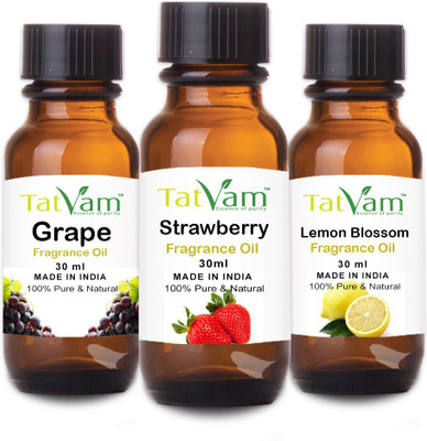 

Tatvam Soap Making Fragrance oil Set of 3 - Strawberry, Lemon, Grape (30 ml Each)(30 ml)