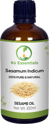 

Ks Essentials 100% Pure Sesame Oil 100ml (Sesamum indicum) Natural Therapeutic Grade (100ml)(100 ml)
