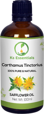 

Ks Essentials 100% Pure Safflower Oil (Carthamus tinctorius) Natural & Undiluted (100ml)(100 ml)