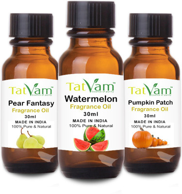 

Tatvam Soap Making Fragrance oil Set of 3 - Pear Fantasy, Watermelon, Pumpkin Patch (30 ml Each)(30 ml)