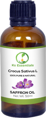 Ks Essentials 100% Pure Saffron Essential Oil (Crocus sativus) Natural Therapeutic Grade (50ml)(50 ml)