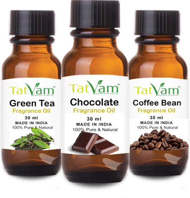 

Tatvam Soap Making Fragrance oil Set of 3 - Green Tea, Chocolate, Coffee Bean (30 ml Each)(30 ml)