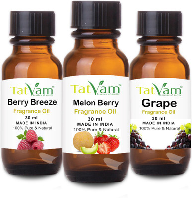 

Tatvam Soap Making Fragrance oil Set of 3 - Berry Breeze, Melon Berry, Grape (30 ml Each)(30 ml)