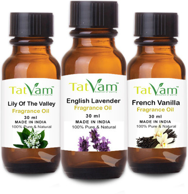 

Tatvam Soap Making Fragrance oil Set of 3 - French Vanilla, English Lavender, Lily of the Valley (30 ml Each)(30 ml)