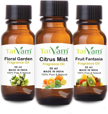 

Tatvam Soap Making Fragrance oil Set of 3 - Floral Garden, Citrus mist, Fruit Fantasia (30 ml Each)(30 ml)