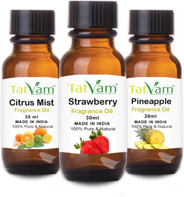 

Tatvam Soap Making Fragrance oil Set of 3 - Citrus Mist, Strawberry, Pineapple (30 ml Each)(30 ml)
