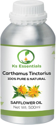 

Ks Essentials 100% Pure Safflower Oil (Carthamus tinctorius) Natural & Undiluted (500ml)(500 ml)