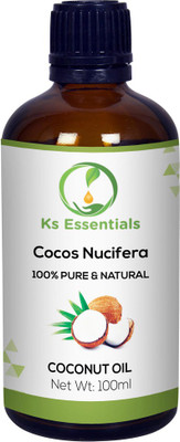 

Ks Essentials 100% Pure Coconut Oil (Cocus Nucifera) Natural Therapeutic Grade (100ml)(100 ml)