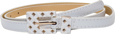 

Forty Hands Women Casual White Artificial Leather Belt