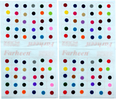 

Farheen MATCHING PLAZA FOREHEAD Multicolor Bindis(INDIAN FANCY BINDI)