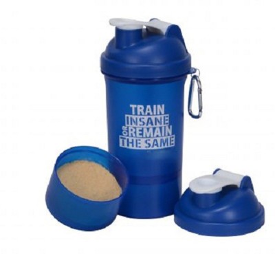 VOLCO Gym Protein Shaker Bottle 500 ml Shaker(Pack of 1, Blue, Plastic)