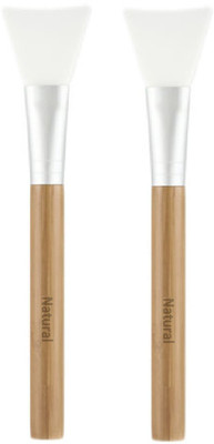 

Natural face pack brush bleach brush mask brush multipurpose high quality wooden brush(Pack of 2)