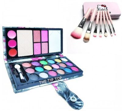 

THE TIP TOP HELLO KITTY MAKE UP BRUSH & TFF 6655 MAKE UP KIT ( PIRSE)(Set of 2)