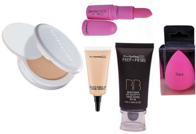 

Tiara Spounge Puff , Compact , BB Beauty Blam Cream , Select Cover up Conceler , Violetta Lipstick(Set of 5)