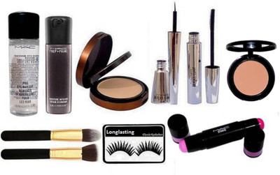

Longlasting Eyelashes&Mac Moisture Infusion Serum Hydratant 50 ml,Eye pro Makeup Remover,Compact, Blusher,Brooke Candy Eyeliner,Mascara,Multiusage Quiktrik Makeup Stick Concealer(Set of 10)
