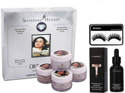 

brutus Eyelashes, Shahnaz Husain Diamond Facial Kit, Hyper Real Foundation(Set of 3)