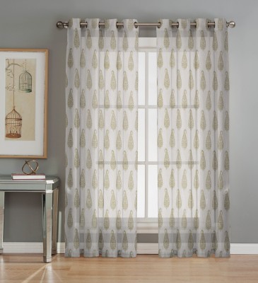 SOUMYA 274 cm (9 ft) Cotton Long Door Curtain Single Curtain(Printed, CURL-)