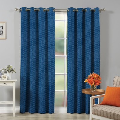 SOUMYA 274 cm (9 ft) Cotton Long Door Curtain Single Curtain(Self Design, CURL-)