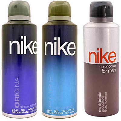 

Nike ORIGINAL PURE AND UP OR DOWN FOR MAN Body Spray - For Men & Women(600 ml, Pack of 3)