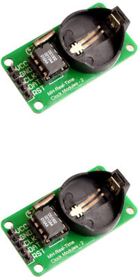

KitsGuru DS1302 RTC Real Time Clock module without CR2032 Battery (Set of 2) Electronic Components Electronic Hobby Kit