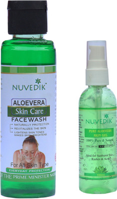 

Nuvedik Aloevera Skin Care Facewash and Skin Gel - 100ml (Each)Combo Face Wash(200 ml)