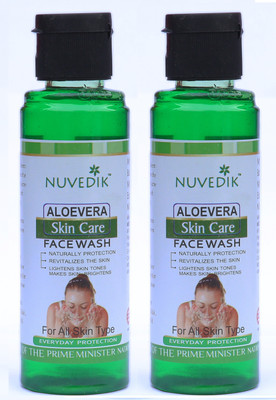 

Nuvedik Aloevera Skin Care Facewash - 100ml(PACK OF 2) Face Wash(200 ml)
