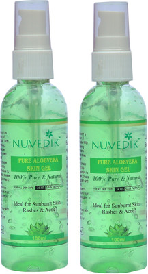 

Nuvedik Pure Aloevera Skin Gel - 100ml(PACK OF 2) Face Wash(200 ml)