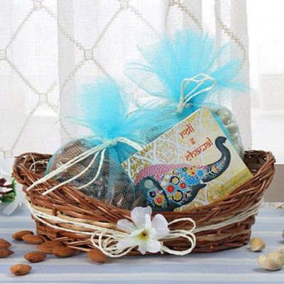 

Ferns N Petals cane basket of dry fruits Combo(200 g)