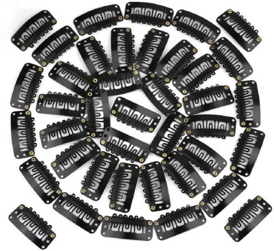 

Bueno Hair Toupee Clips Wig Clips Hair Patch Clips For Men And Women, Hair Extension Clips For Salon Hair Clip(Black)