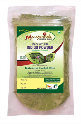 

Malvaniya Herbal Care 100% Natural Indigo Leaves (Indigofera Tinctoria) Powder As Hair Colorant Naturally (227 Grams) Hair Color(Green)