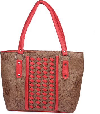 Pink Flower Shoulder Bag(Grey)