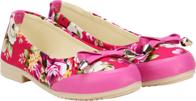 calzino Girls Slip on Ballerinas(Pink