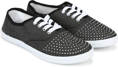 

Poppers by Pantaloons Girls Lace Sneakers(Grey, Black