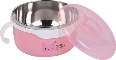 Little Kitchen Lunch Box with Inner case, Air Tight Round Shaped Premium Quality Insulated Lunch Box for Kids, Stainless Steel Lunch Box . 1 Containers Lunch Box(250 ml)
