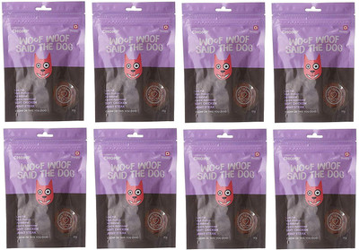 Goofy Tails Chomp Soft Chicken Jerky Steak Dog Treats 80 GMS (Pack of 8) Chicken 640 g Dry Dog Food(Pack of 8)