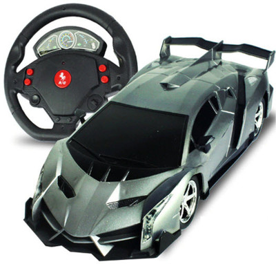 

TALKING GANESHA 1:24 Scale Full Function Super Car with rechargeable Batteries & charger with Auto Demo function - Gray(Gray)